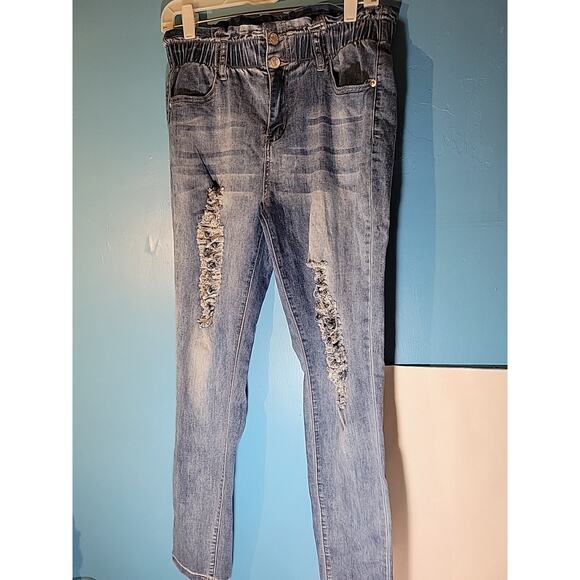 Track 23 Womens Distressed Denim Jeggings Size 9/10 - Picture 2 of 7